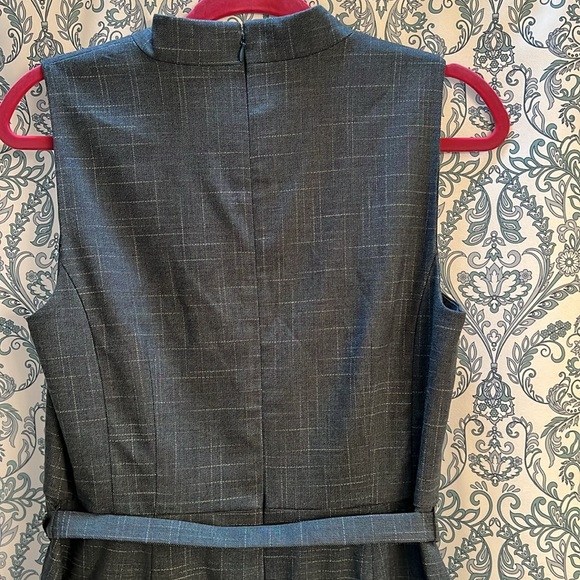 NWT Size 8P Ann Taylor Belted Crosshatch Sheath Dress - Picture 5 of 7